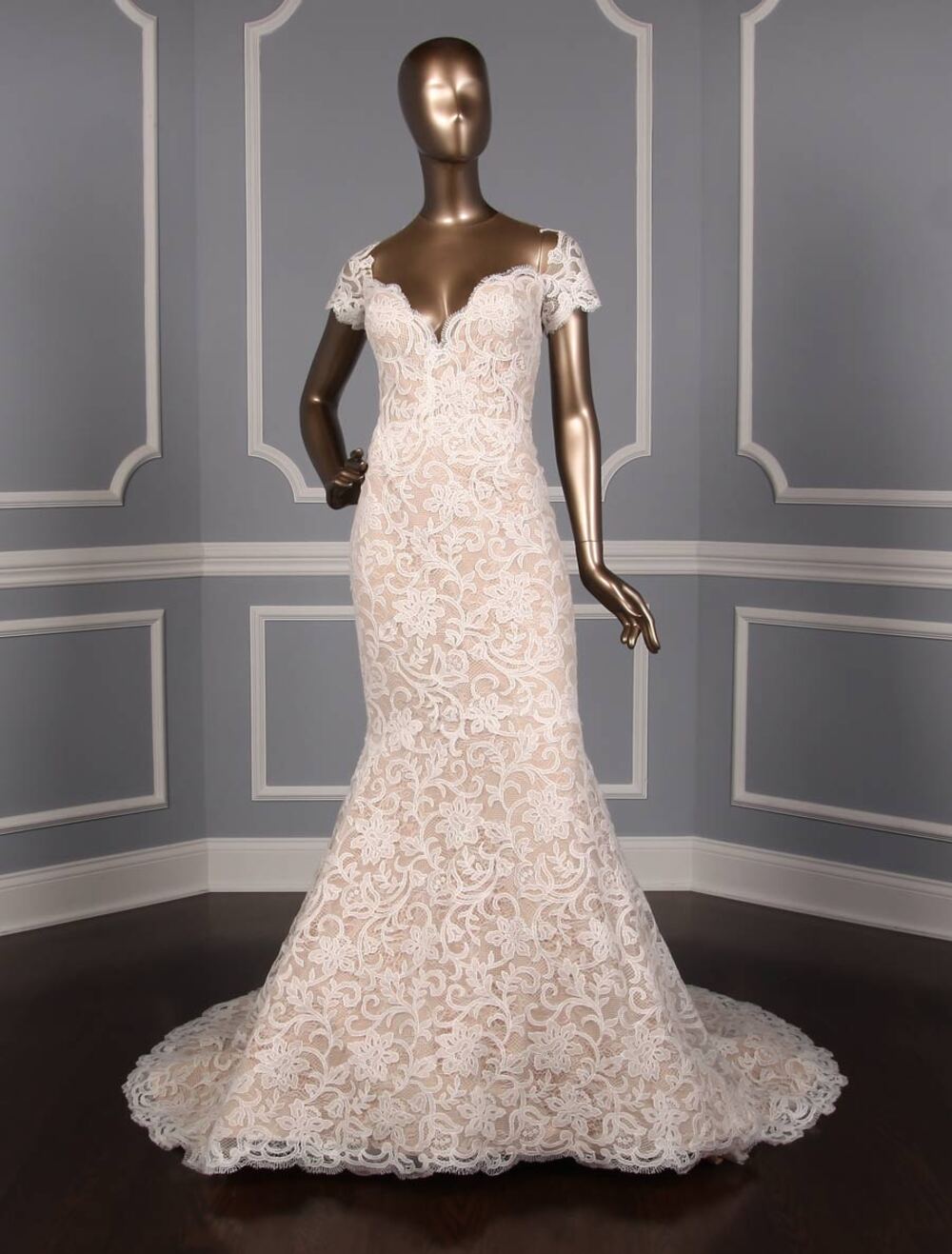 ISABELLE ARMSTRONG Glenn X Wedding Dress Lace Trumpet Sexy Formal Bridal Gown 10